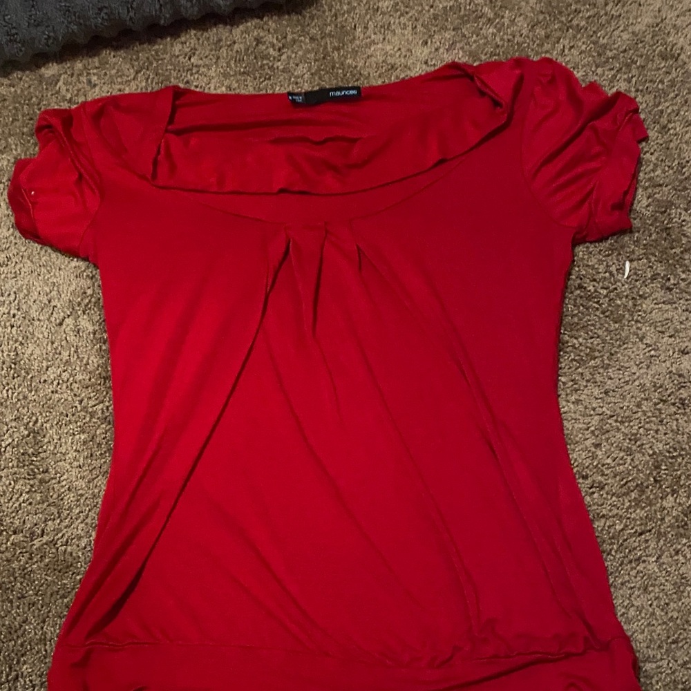 Maurices Vibrant Red Blouse